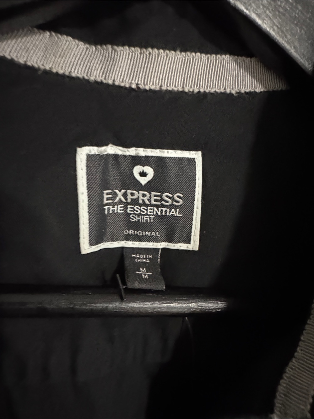 Express Essential Black Button Down Shirt Medium with Stretch - Picture 2 of 5
